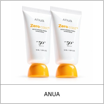 [ANUA] ★ Sale 5% ★ (oy) Zero-Cast Moisturizing Finish Sunscreen 50ml x 2 / 51350(6) / 34,900 won()