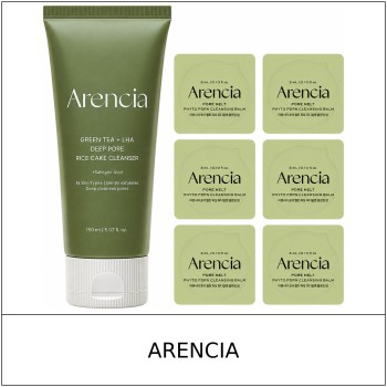 [ARENCIA] ★ Sale 5% ★ (oy) Green Tea LHA Deep Pore Cleanser Set 150g + PDRN Cleansing Balm 3g x 6 / 25250(6) / 28,000 won()