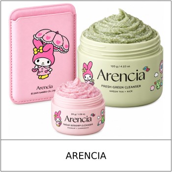 [ARENCIA] ★ Sale 5% ★ (oy) My Melody Fresh Green Cleanser Set 120g + Rosehip Cleanser 30g + Card Case / 70250(5) / 23,000 won()