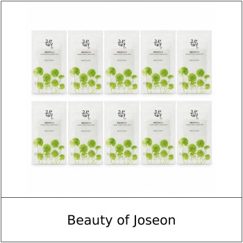 [Beauty of Joseon] ★ Sale 5% ★ (oy) Centella Asiatica Calming Mask 25ml x 10 Sheets / 52250(4) / 25,000 won()