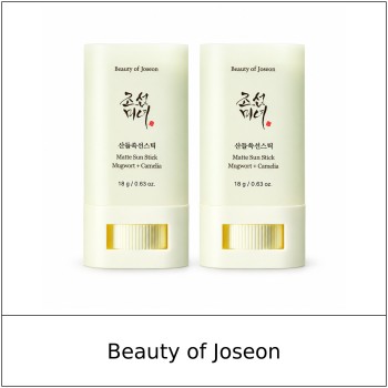 [Beauty of Joseon] ★ Sale 5% ★ (oy) Matte Sun Stick Mugwort + Camelia 18g x 2 / 7250(10) / 30,000 won()