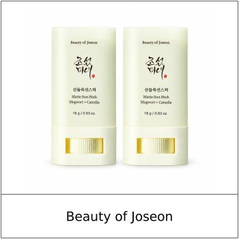[Beauty of Joseon] ★ Sale 5% ★ (oy) Matte Sun Stick Mugwort + Camelia 18g x 2 / 7250(10) / 30,000 won()