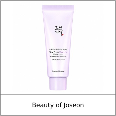[Beauty of Joseon] ★ Sale 5% ★ (oy) Stay Fresh Tone-Up Sunscreen Centella + Ceramide Purple 50ml / 26150(13) / 18,000 won()