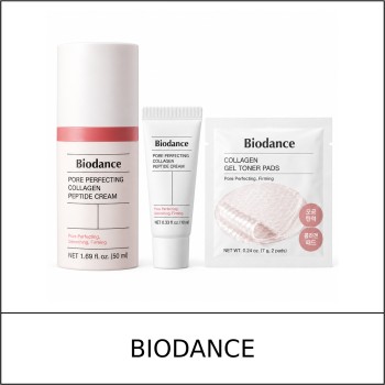 [BIODANCE] ★ Sale 5% ★ (oy) Pore Perfecting Collagen Peptide Cream Set (50ml+10ml+Pads 2pcs) / 15350(8) / 39,000 won()