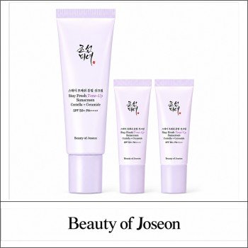 [Beauty of Joseon] ★ Sale 10% ★ (oy) Stay Fresh Tone-Up Sunscreen Purple Set (50ml+10mlx2ea) / 8199(10) / 20,000 won()