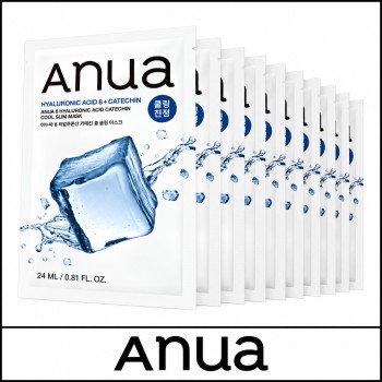 [ANUA] ★ Sale 5% ★ (oy) 8 Hyaluronic Acid Catechin Cool Slim Mask 24ml x 10 Sheets / 6350(4) / 40,000 won()