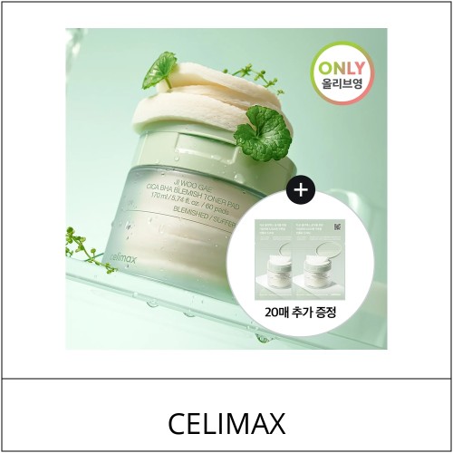 [CELIMAX] ★ Sale 5% ★ (oy) Ji Woo Gae Cica BHA Blemish Toner Pad 60P Set (+20P) / 20,000 won()