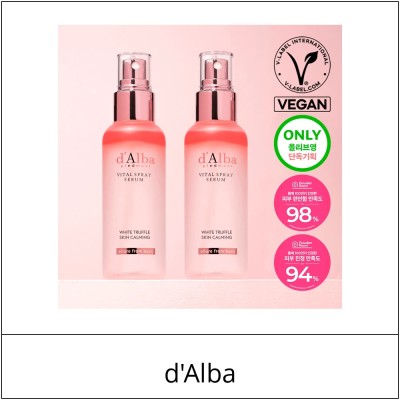 [d'Alba] ★ Sale 5% ★ (oy) White Truffle Vital Spray Serum Niacinamide 5% 100ml Double Pack / 59,800 won()