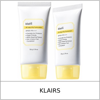 [KLAIRS] ★ Sale 5% ★ (n) All-Day Airy Sunscreen Double Set SPF50+ PA++++ 50g x 2 / 15350(8) / 39,000 won()
