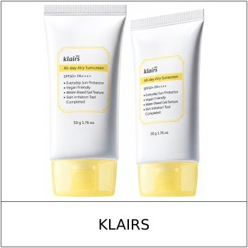 [KLAIRS] ★ Sale 5% ★ (n) All-Day Airy Sunscreen Double Set SPF50+ PA++++ 50g x 2 / 15350(8) / 39,000 won()