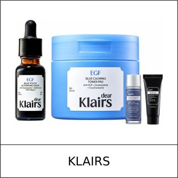[KLAIRS] ★ Sale 5% ★ (n) Blue Youth Activating Drop 20ml + Blue Toner Pads 60 (150ml) + Toner 30ml + Blue Cream 20g Gift Set / 19450(2) / 54,500 won()