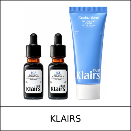 [KLAIRS] ★ Sale 5% ★ (n) Blue Youth Activating Drop 20ml x 2 + Blue Calming Cream 60g / 79750(5) / 88,500 won()