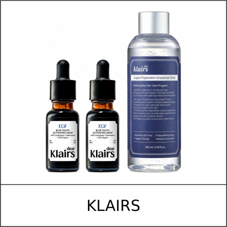 [KLAIRS] ★ Sale 5% ★ (n) Blue Youth Activating Drop 20ml x 2 + Supple Preparation Unscented Toner 180ml / 11750(3) / 78,900 won()