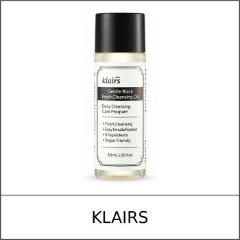 [KLAIRS] ★ Sale 5% ★ (n) Gentle Black Fresh Cleansing Oil 30ml / 3650(20) / 7,000 won()
