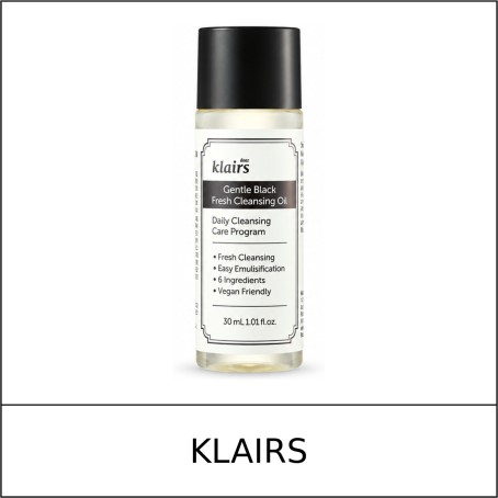 [KLAIRS] ★ Sale 5% ★ (n) Gentle Black Fresh Cleansing Oil 30ml / 3650(20) / 7,000 won()