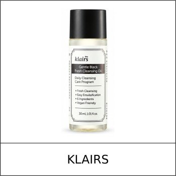 [KLAIRS] ★ Sale 5% ★ (n) Gentle Black Fresh Cleansing Oil 30ml / 3650(20) / 7,000 won()