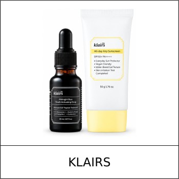 [KLAIRS] ★ Sale 5% ★ (n) Midnight Blue Youth Activating Drop 20ml + All-day Airy Sunscreen 50g / 14450(8) / 49,000 won()