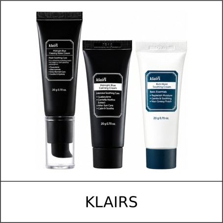 [KLAIRS] ★ Sale 5% ★ (n) Mini Cream Trio: Blue Calming Cream 20g + Clearing Water Cream 20g + Rich Moist Soothing Cream 20g / 20350(7) / 33,500 won()