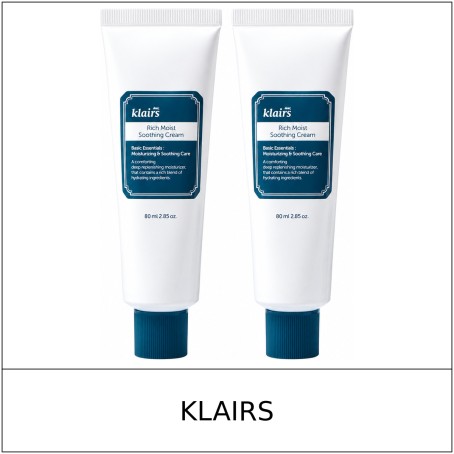 [KLAIRS] ★ Sale 5% ★ (n) Rich Moist Soothing Cream Double Set 80g x 2 / 31450(6) / 45,800 won()