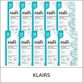 [KLAIRS] ★ Sale 5% ★ (n) Rich Moist Soothing Sheet Mask Set 30ml x 10 Sheets / 7250(4) / 30,000 won()