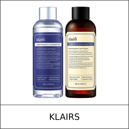 [KLAIRS] ★ Sale 5% ★ (n) Supple Preparation Unscented Toner 180ml + Supple Preparation Facial Toner 180ml / 68350(3) / 42,800 won()