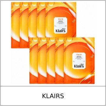 [KLAIRS] ★ Sale 5% ★ (n) Vita 10 Radiance Sheet Mask Set 25ml x 10 Sheets / 7250(4) / 30,000 won()