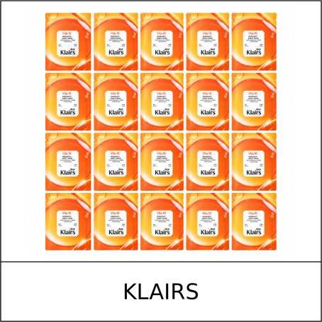 [KLAIRS] ★ Sale 5% ★ (n) Vita 10 Radiance Sheet Mask Set 25ml x 20 Sheets / 4550(2) / 60,000 won()