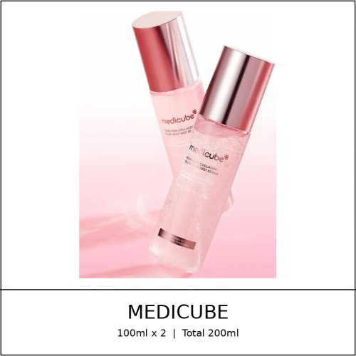 [medicube] ★ Sale 5% ★ (oy) PDRN Pink Collagen Glow Jelly Mist Serum 100ml Double Pack (+Bear Design Bottle Keyring) / 47,800 won()