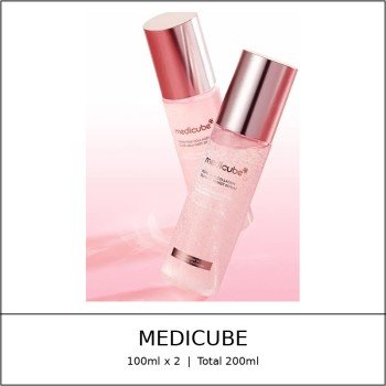 [medicube] ★ Sale 5% ★ (oy) PDRN Pink Collagen Glow Jelly Mist Serum 100ml Double Pack (+Bear Design Bottle Keyring) / 47,800 won()