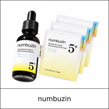 [NUMBUZIN] ★ Sale 10% ★ (oy) No.5 Glutathione Vitamin Concentrated Serum Set (30ml+6 Toner Pads) / 25299(10) / 28,000 won()