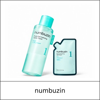 [NUMBUZIN] ★ Sale 10% ★ (oy) No.1 Pure-full Calming Herb Toner Refill Set (300ml+300ml) / 6399(2) / 40,000 won()