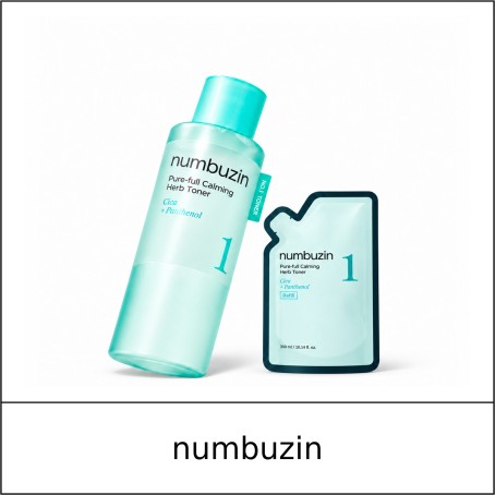 [NUMBUZIN] ★ Sale 10% ★ (oy) No.1 Pure-full Calming Herb Toner Refill Set (300ml+300ml) / 6399(2) / 40,000 won()