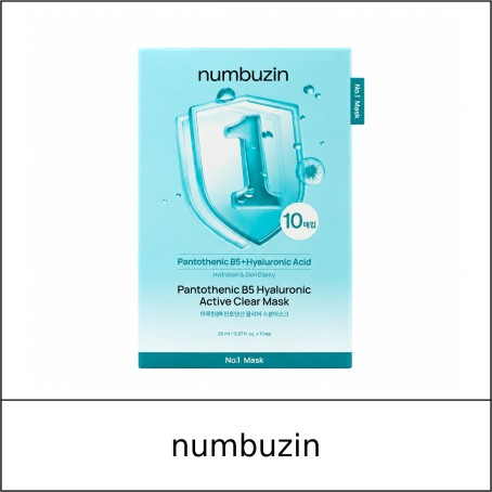 [NUMBUZIN] ★ Sale 10% ★ (oy) No.1 Pantothenic B5 Hyaluronic Active Clear Mask (26mlx10ea) 1 Pack / 6399(2) / 40,000 won()
