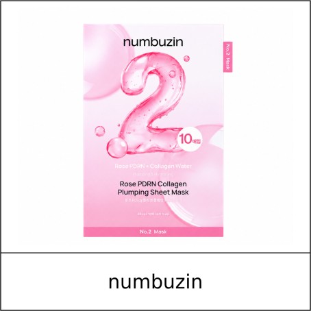 [NUMBUZIN] ★ Sale 10% ★ (oy) No.2 Rose PDRN Collagen Plumping Sheet Mask (33mlx10ea) 1 Pack / 6399(2) / 40,000 won()