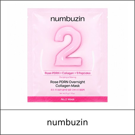 [NUMBUZIN] ★ Sale 10% ★ (oy) No.2 Rose PDRN Overnight Collagen Mask 37g / No Box(Case) / 4599(25) / 6,000 won()