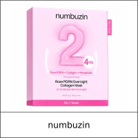 [NUMBUZIN] ★ Sale 10% ★ (oy) No.2 Rose PDRN Overnight Collagen Mask (37gx4ea) 1 Pack / 61299(6) / 24,000 won()