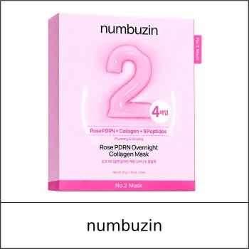 [NUMBUZIN] ★ Sale 10% ★ (oy) No.2 Rose PDRN Overnight Collagen Mask (37gx4ea) 1 Pack / 61299(6) / 24,000 won()