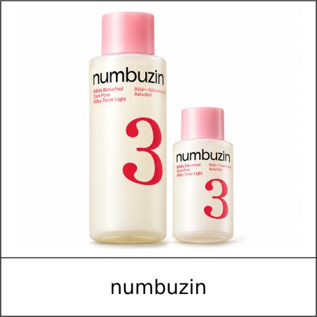 [NUMBUZIN] ★ Sale 10% ★ (oy) No.3 Bifida Bakuchiol Zero Pore Milky Toner Light Set (200ml+50ml) / 61299(4) / 24,000 won()