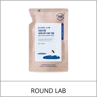 [ROUND LAB] ★ Sale 5% ★ (oy) Birch Juice Moisturizing Cream 50ml Refill Pack / 19,900 won()