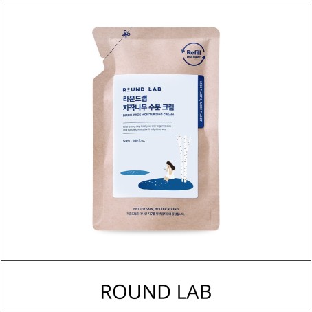 [ROUND LAB] ★ Sale 5% ★ (oy) Birch Juice Moisturizing Cream 50ml Refill Pack / 19,900 won()