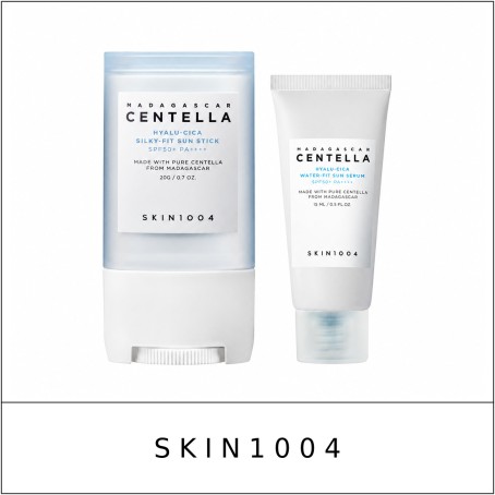[SKIN1004] ★ Sale 10% ★ (oy) Madagascar Centella Hyalu-Cica Silky-Fit Sun Stick Set (20g+Water-Fit Sun Serum 15ml) / 8199(12) / 20,000 won()