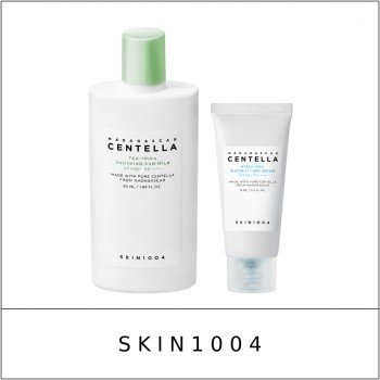 [SKIN1004] ★ Sale 10% ★ (oy) Madagascar Centella Tea-Trica Soothing Sun Milk Set (50ml+Water-Fit Sun Serum 15ml) / 98199(11) / 21,000 won()