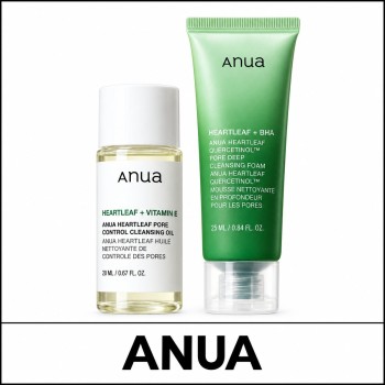 [ANUA] ★ Sale 5% ★ (oy) Heartleaf Travel Cleansing Set Oil 20ml + Foam 25ml / 0950(16) / 9,900 won()