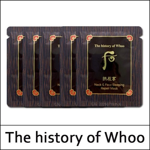 [The History Of Whoo] (sg) Gongjinhyang Neck & Face Sleeping Repair Mask 2.5ml*60ea(Total 150ml) / (sgL) 99(09) / 11(01)/121(11)45(8) / 17,600 won(R)