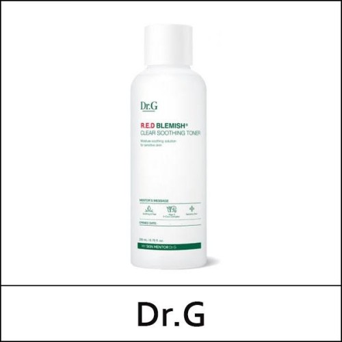 [Dr.G] (bo) R.E.D Blemish Clear Soothing Toner 200ml / EXP 2026.02 / (cu) 111/241 / 411(301)99(6) / 3,000 won(R)