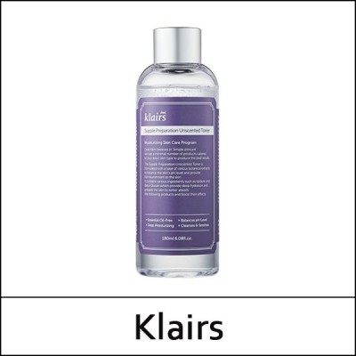 [Klairs] (bo) Supple Preparation Unscented Toner 180ml / Box 50 / (cu) 521/951 / (jj) 121(11) / (hp) 531 / 301(39)15(6) / 11,500 won(R)