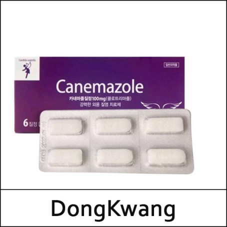 [DongKwang] (sg) Canemazol Vaginal Tablets (100mg*6 Tablets) 1 Pack / (jj) 05 / 22(02)05(24) / 3,300 won(R) / S