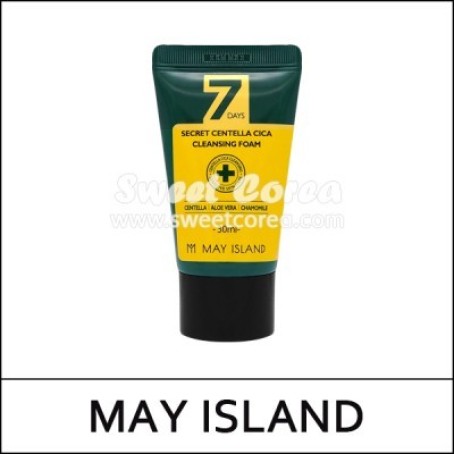 [MAY ISLAND] ★ Sale 67% ★ (s) 7 Days Secret Centella Cica Cleansing Foam 30ml / Small Size / 6605() / 3,000 won(70)