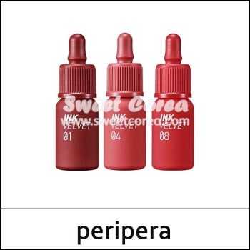 [Peripera] (a) Ink The Velvet 4g / #8 Sellout Red / EXP 2026.07 / (b) / 25/0599(60) / 4,000 won(R)