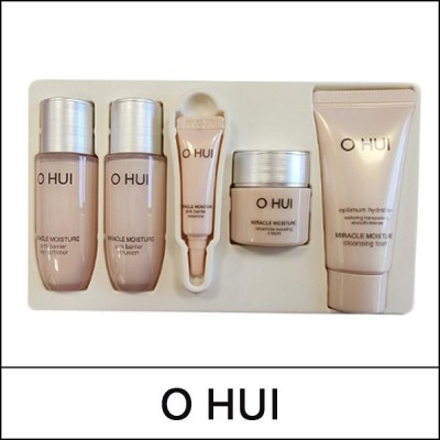 [O HUI] (a) Miracle Moisture 5pcs Gift Set / Pink Barrier / Box 16 / (sgL) 121(11) / 0103(7) / 13,000 won(R)